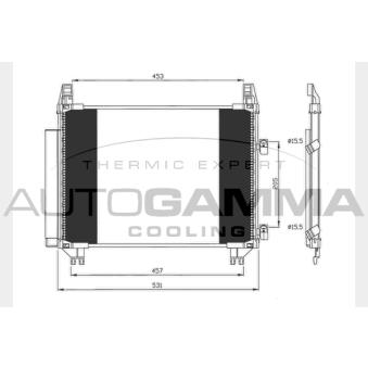 Condenseur, climatisation AUTOGAMMA OEM 884600D050