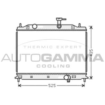 Radiateur, refroidissement du moteur AUTOGAMMA 104847