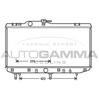 Radiateur, refroidissement du moteur AUTOGAMMA [104869]