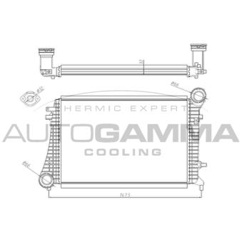 Intercooler, échangeur AUTOGAMMA OEM 3C0145803F