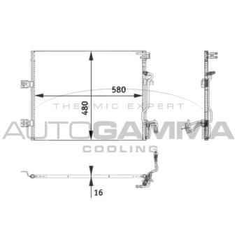 Condenseur, climatisation AUTOGAMMA 105010