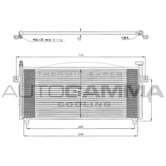 Condenseur, climatisation AUTOGAMMA 105016
