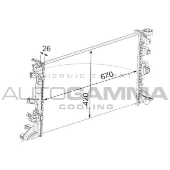 Radiateur, refroidissement du moteur AUTOGAMMA OEM 214100001R