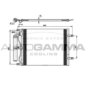 Condenseur, climatisation AUTOGAMMA OEM 92100AY600 Condenseur, climatisation AUTOGAMMA OEM 92100AY600