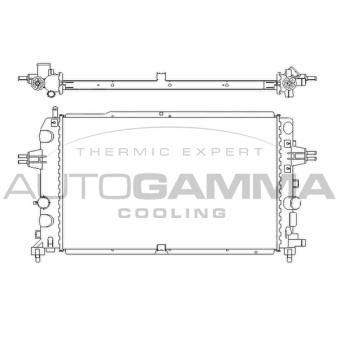 Radiateur, refroidissement du moteur AUTOGAMMA 105175