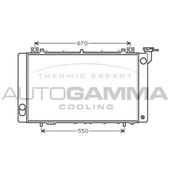 Radiateur, refroidissement du moteur AUTOGAMMA OEM 1953239
