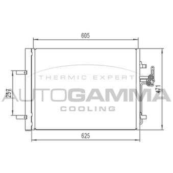 Condenseur, climatisation AUTOGAMMA 105308
