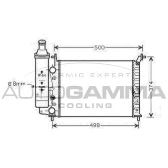 Radiateur, refroidissement du moteur AUTOGAMMA OEM 46449069
