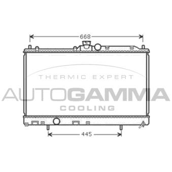 Radiateur, refroidissement du moteur AUTOGAMMA 105397