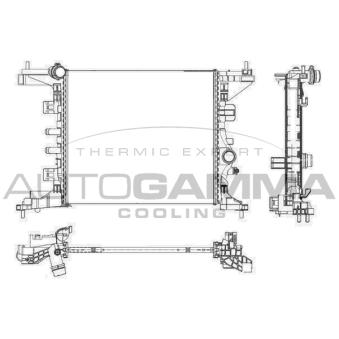 Radiateur, refroidissement du moteur AUTOGAMMA 105623