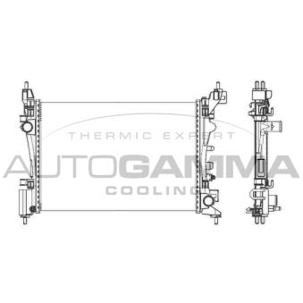 Radiateur, refroidissement du moteur AUTOGAMMA 105624