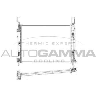 Radiateur, refroidissement du moteur AUTOGAMMA 105670