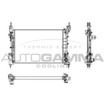 Radiateur, refroidissement du moteur AUTOGAMMA [105694]