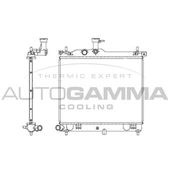 Radiateur, refroidissement du moteur AUTOGAMMA 105750