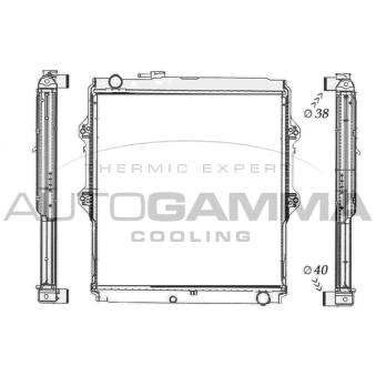 Radiateur, refroidissement du moteur AUTOGAMMA 105779