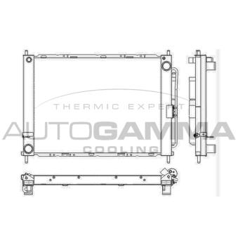 Radiateur, refroidissement du moteur AUTOGAMMA OEM 8200688387