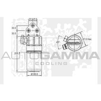 Filtre déshydratant, climatisation AUTOGAMMA 106401