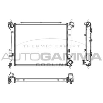 Radiateur, refroidissement du moteur AUTOGAMMA [107123]