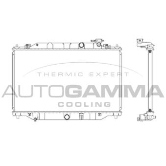 Radiateur, refroidissement du moteur AUTOGAMMA 107273