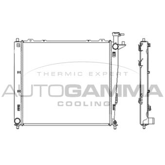 Radiateur, refroidissement du moteur AUTOGAMMA 107383