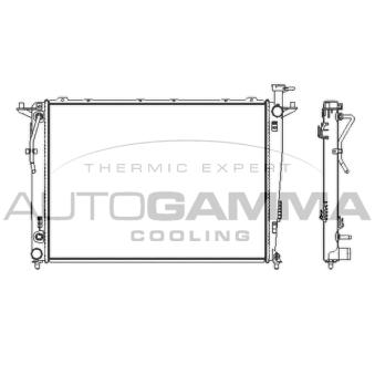 Radiateur, refroidissement du moteur AUTOGAMMA 107384