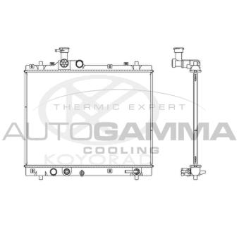 Radiateur, refroidissement du moteur AUTOGAMMA 107463