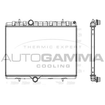 Radiateur, refroidissement du moteur AUTOGAMMA 107623