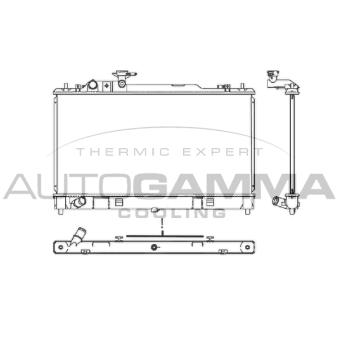 Radiateur, refroidissement du moteur AUTOGAMMA 107644