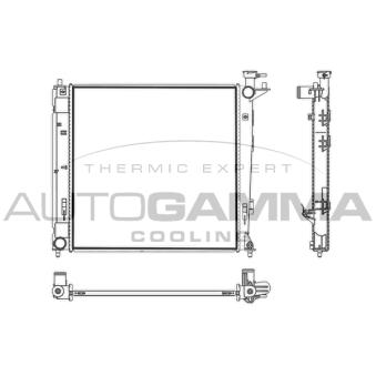 Radiateur, refroidissement du moteur AUTOGAMMA 107832