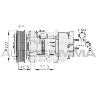 Compresseur, climatisation AUTOGAMMA OEM 6453KW