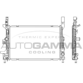 Radiateur, refroidissement du moteur AUTOGAMMA 110022
