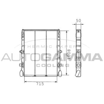 Radiateur, refroidissement du moteur AUTOGAMMA OEM 570451