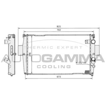 Radiateur, refroidissement du moteur AUTOGAMMA OEM 93822906