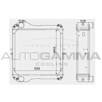 Radiateur, refroidissement du moteur AUTOGAMMA OEM 6102851m91