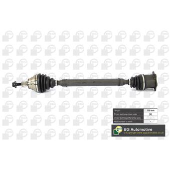 Arbre de transmission avant droit BGA OEM 1K0407272NK