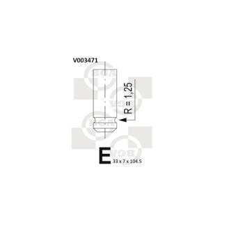 Soupape d'admission BGA V003471