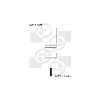 Soupape d'admission BGA [V011359]