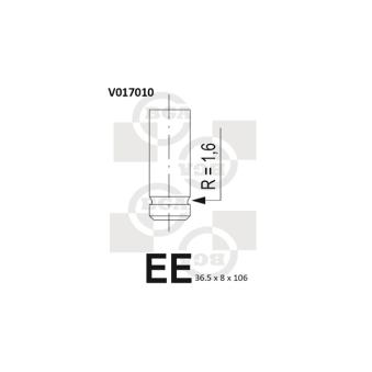 Soupape d'émission BGA V017010