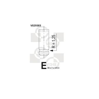Soupape d'admission BGA V029383