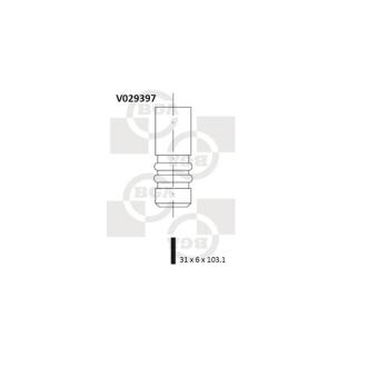 Soupape d'admission BGA V029397