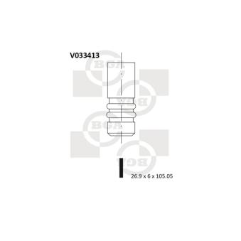 Soupape d'admission BGA V033413