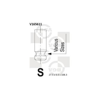 Soupape d'émission BGA V165611