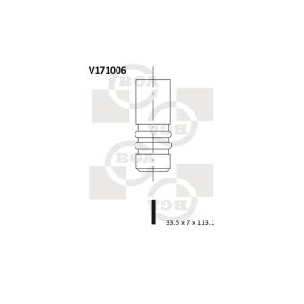 Soupape d'admission BGA V171006