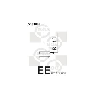 Soupape d'admission BGA V171036