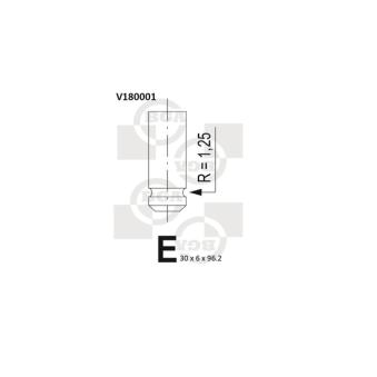 Soupape d'admission BGA V180001