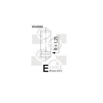 Soupape d'admission BGA [V510203]