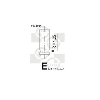 Soupape d'émission BGA V511014