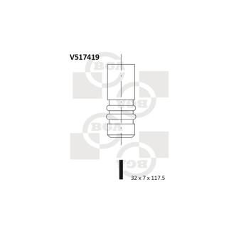 Soupape d'admission BGA V517419