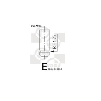 Soupape d'émission BGA V517981