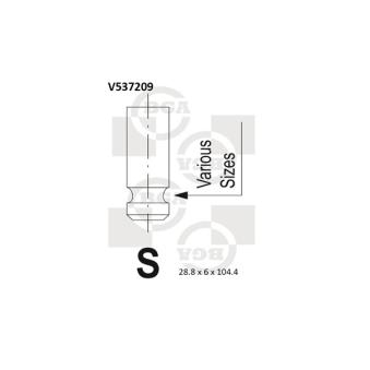 Soupape d'admission BGA V537209